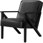 Yaheetech Mid-Century Faux Leather Accent Chair – Retro Lounge Armchair Mid-Century Faux Leather Accent Chair – Retro Lounge Armchair