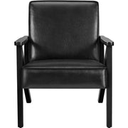 Yaheetech Mid-Century Faux Leather Accent Chair – Retro Lounge Armchair Mid-Century Faux Leather Accent Chair – Retro Lounge Armchair