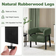 Corduroy Barrel Accent Chair Contemporary Upholstered Armchair by Yaheetech