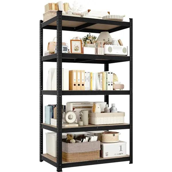 Yaheetech Five Tier Garage Shelving Unit 180cm Boltless Metal Storage Rack Yaheetech Five Tier Boltless Shelving Unit 180cm