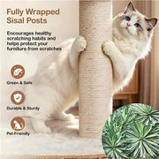 Yaheetech Yaheetech Rattan Cat Tree — Two-Tier Cat Tower with Woven Basket Perch, Condo & Dangling Ball Toy Yaheetech Rattan Cat Tree — Two-Tier Cat Tower with Woven Basket Perch, Condo & Dangling Ball Toy