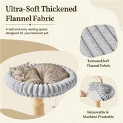Yaheetech 104 cm Cat Tree with Pear Wood Posts and Jute Scratching Surface 104 cm Cat Tree with Pear Wood Posts and Jute Scratching Surface