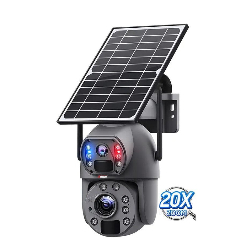 Dual camera 4G SIM SOLAR security camera wireless free batteries with 64GB card by Kiwi Grab