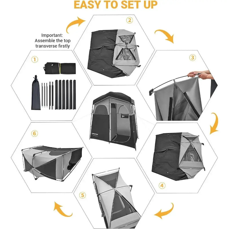 Oversized Portable Camping Shower Privacy Tent with Floor by Action Outdoors Limited
