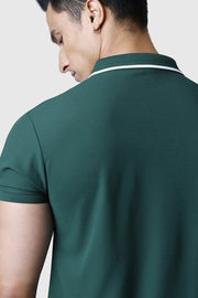 Stride Polo T-shirt Green by Fuaark Nz