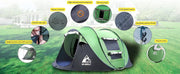 Boat-Shaped Pop-Up Camping Tent Large 280(L) x 200 (W) x 120(H)cm DYLF73910 by ECOTREK