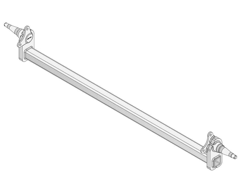 Drop Beam Axle - Disc Braked - 1750kg - Galvanised, showing detailed design and components.