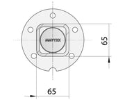 Gull Wing Axle - Multi-Hub - 3000kg - Galvanised diagram showing dimensions and design details.