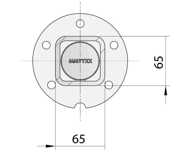 Gull Wing Axle - Multi-Hub - 3000kg - Galvanised diagram showing dimensions and design details.