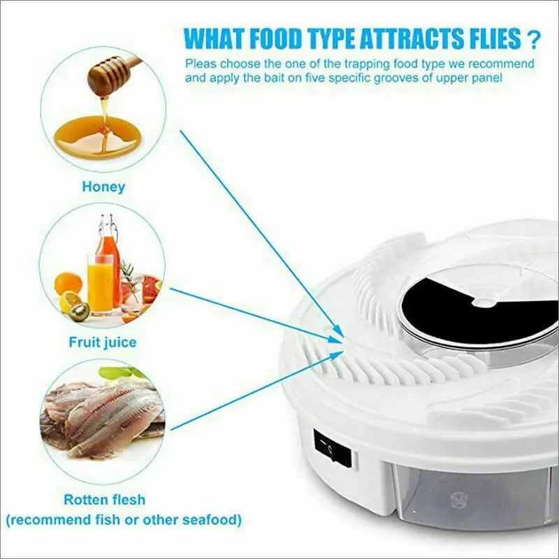 Fly Trap Electric Device with Trapping Food USB Cable Insect Killer by salelink.co.nz