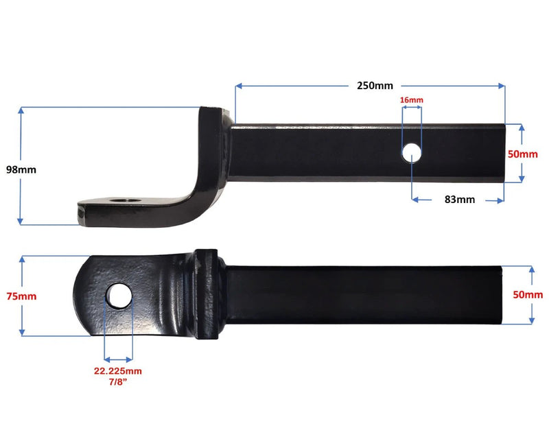 Trailer Ball Mount - 98x250mm - 2500kg by Trojan