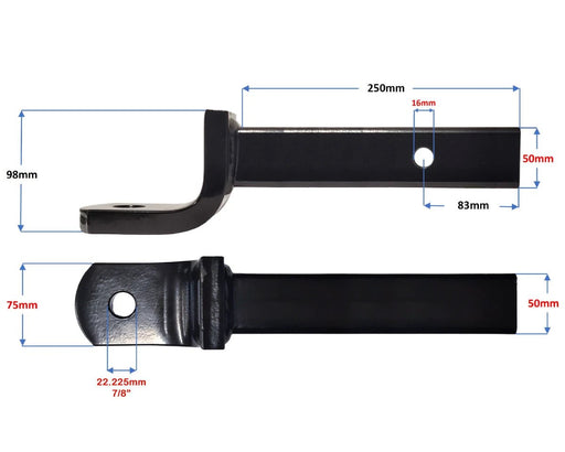 Trailer Ball Mount - 98x250mm - 2500kg by Trojan