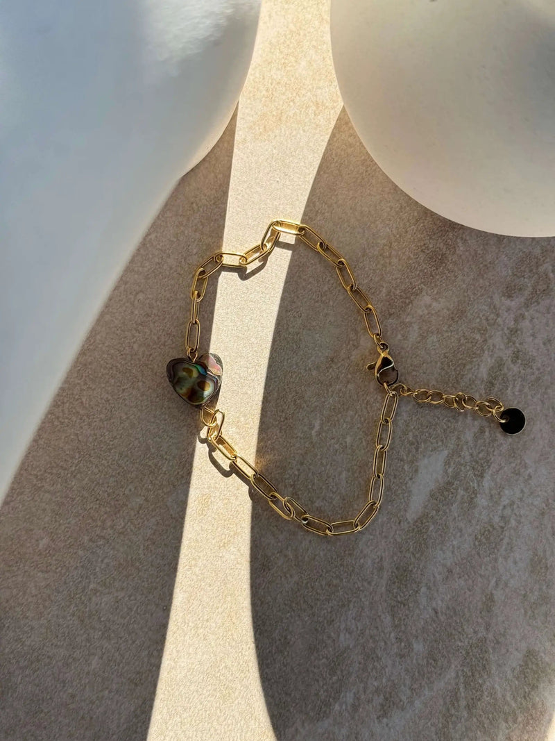 Pāua Heart Set by Tahana Jewellery