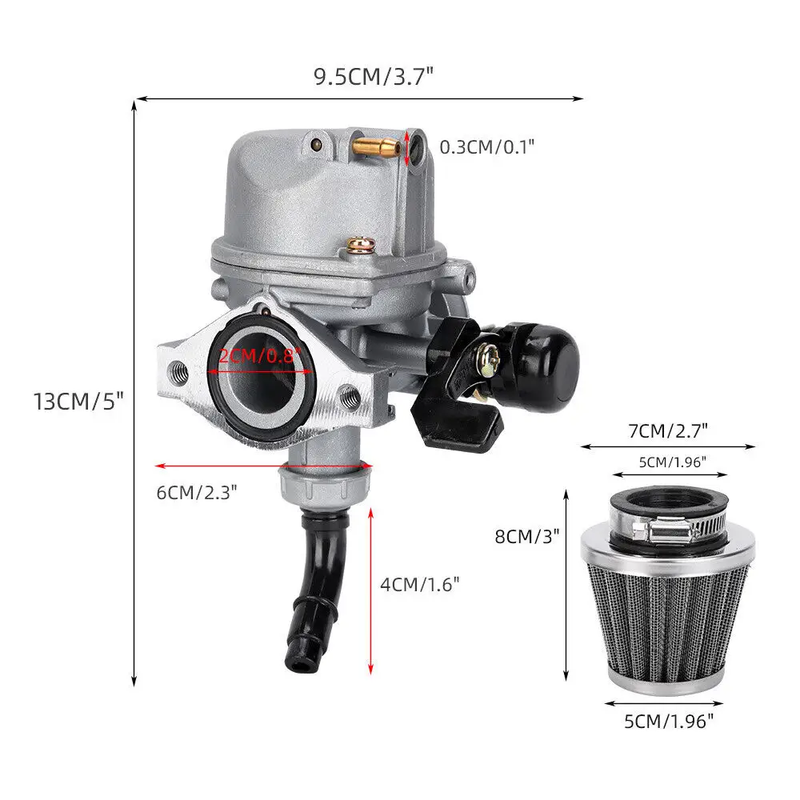 Carburetor PZ19 with Fuel Filter and 35mm Air Filter by salelink.co.nz