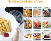 200PCS Air Fryer Liners Perforated Parchment Paper Round Non-stick by salelink.co.nz