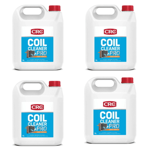5L CRC Coil Cleaner Pro- Box of 4 - Industrial-strength foaming coil cleaner for air conditioning and refrigeration coils