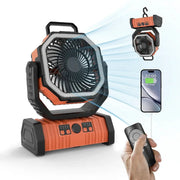 Outdoor Camping Fan with Power Bank and LED Light - Portable 3-Speed Fan by Mead's Supply & Equipment Outfitters limited