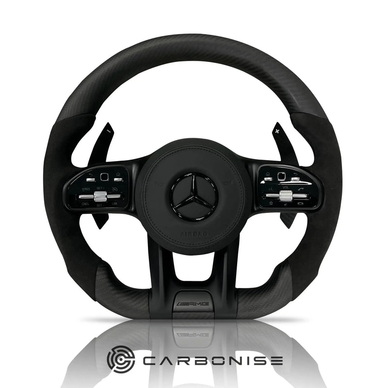 Mercedes-Benz Steering Wheel (Matte Carbon Fiber+Alcantara) #05 by CARBONISE