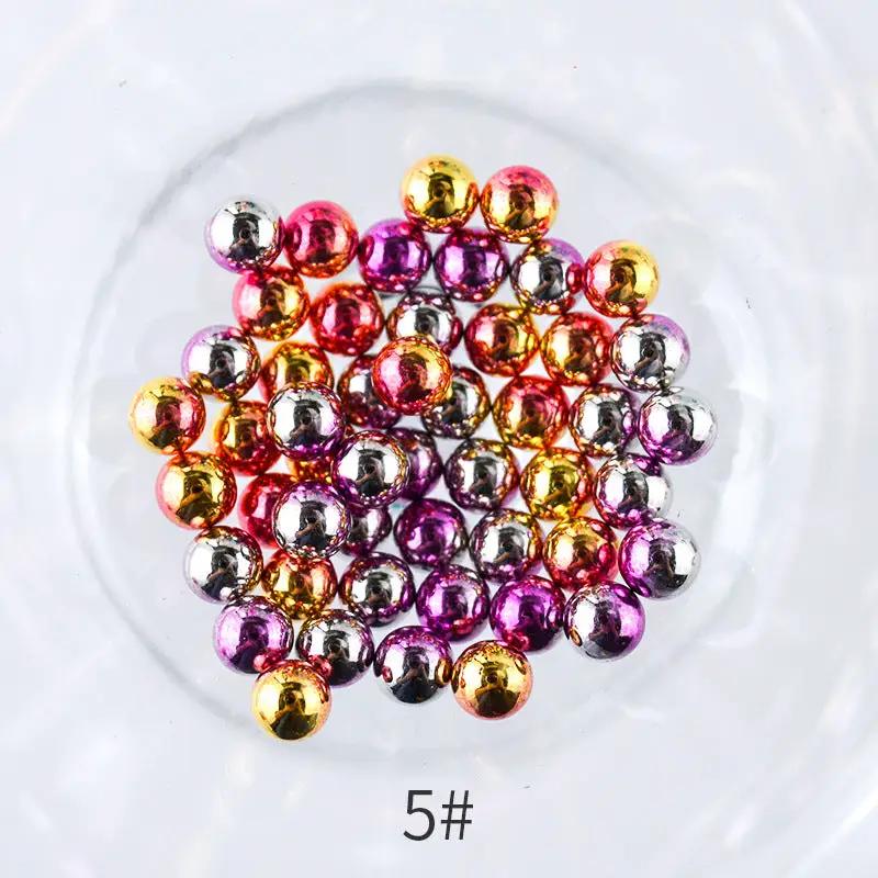 Golden Beads - 6mm Golden Pearl Beads No Hole Loose ABS Plastic Pearl Beads Resin Filling Material Pearl Beads for Resin Art Crafting by Resin Art NZ