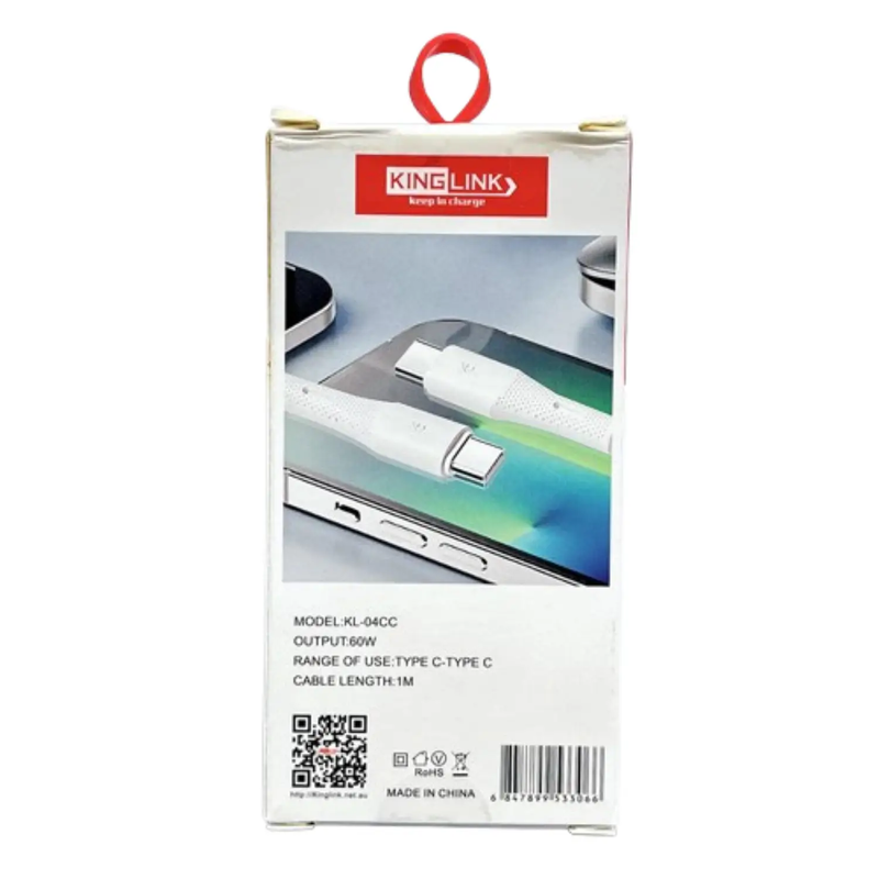 Kinglink 1m PD 60W Type-C to Type-C Cable KL04CC by 9eight5