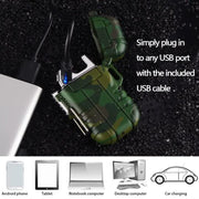 Dual Arc Lighter Double Arc Plasma USB Lighter Rechargeable Flameless Water... C by g8buynz