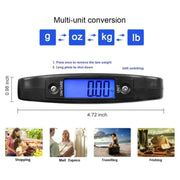 g8buynz g8buynz Portable Handheld Luggage Electronic Scale 50 kg Blue Backlight for fishing Portable Handheld Luggage Electronic Scale 50 kg Blue Backlight for fishing