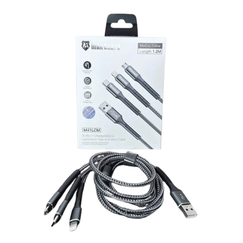 Maxguard 1.2m 3 in 1 cable M41LCM by 9eight5