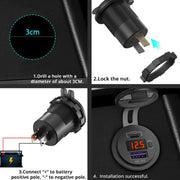 g8buynz g8buynz 12V USB C Car Charger Socket Dual PD & QC 3.0 Ports Car Adapter with 60cm Wire Blue 12V USB C Car Charger Socket Dual PD & QC 3.0 Ports Car Adapter with 60cm Wire Blue