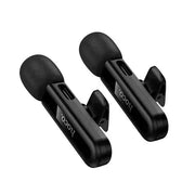 Dual Wireless Digital Microphone w/ USB-C Connector + Lightning Adaptor, DSP Noise Cancellation by BroDeals