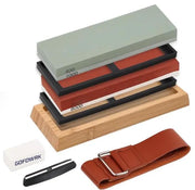 g8buynz Knife Sharpening Stone Set, 4 Side Grit 400/1000, 3000/8000 Whetstone, Wet Stone Sharpener Stone Kit Knife Sharpening Stone Set, 4 Side Grit 400/1000, 3000/8000 Whetstone, Wet Stone Sharpener Stone Kit