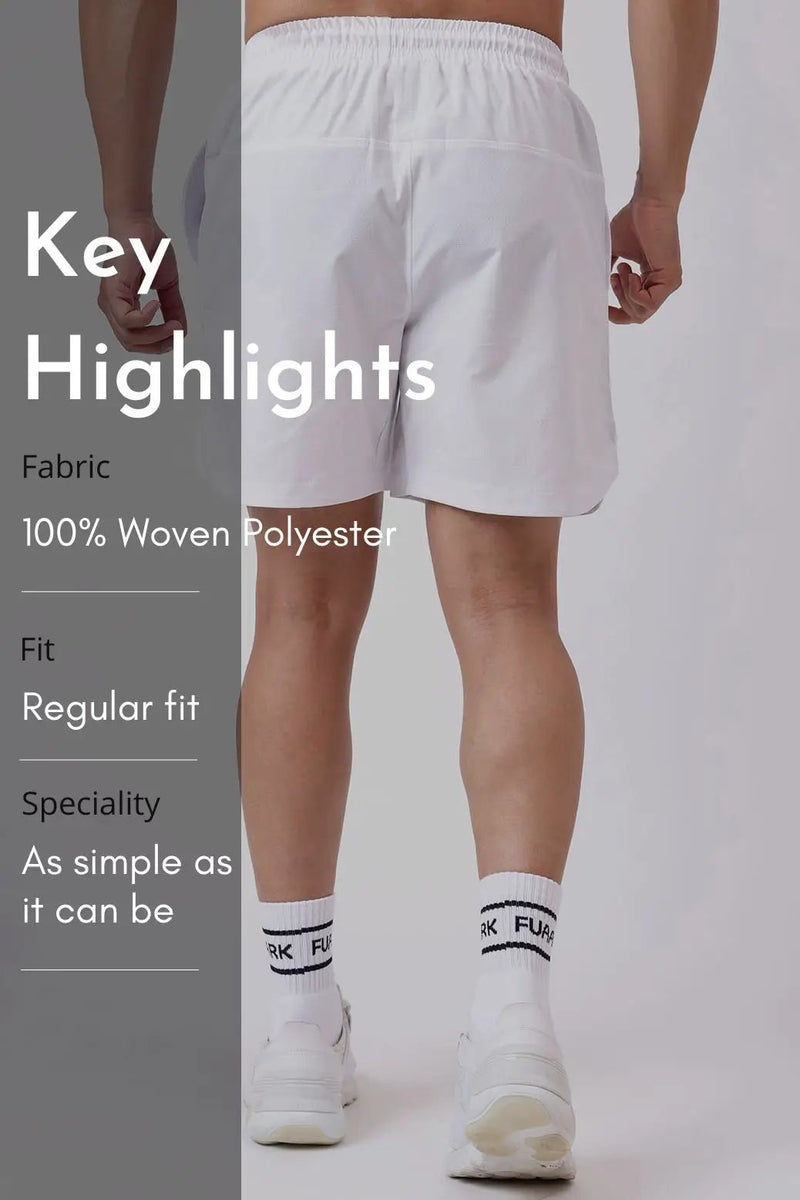 Edge Shorts White by Fuaark Nz
