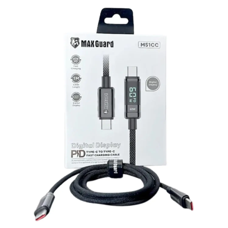Maxguard 1m 60W Type-C to C Cable M51CC by 9eight5