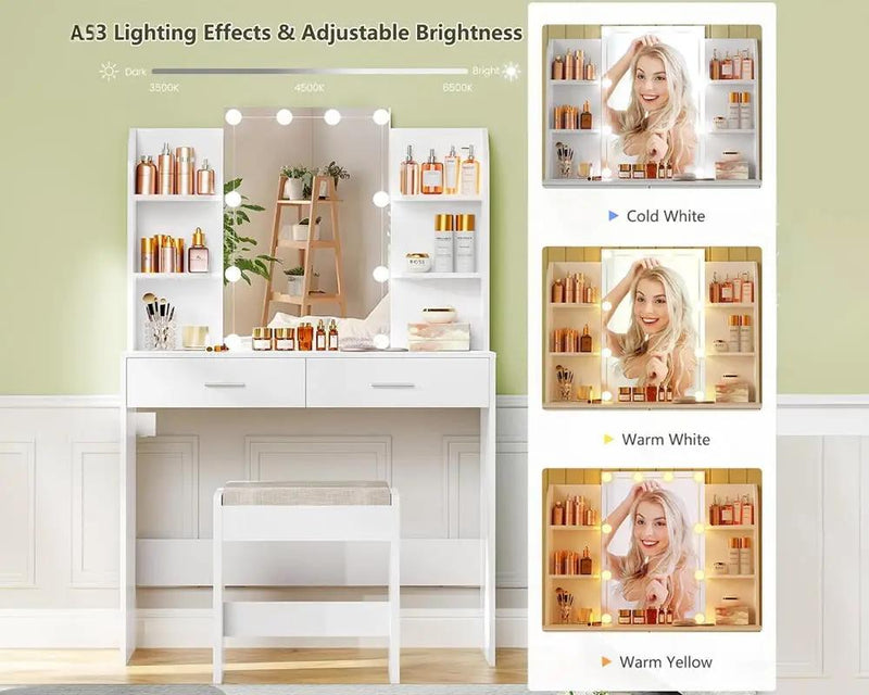 Dressing Table With Mirror by The Shopsite