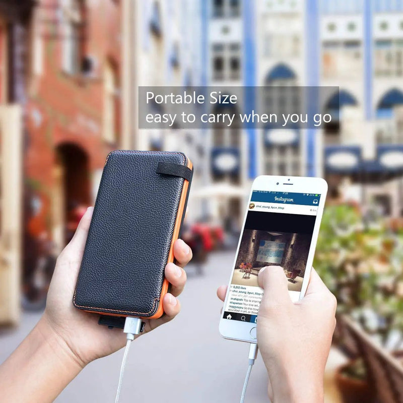 Solar Power Bank with 4 Panels 25000mAh by salelink.co.nz