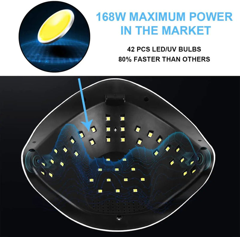 LED UV Nail Lamp 168W 42LED by salelink.co.nz