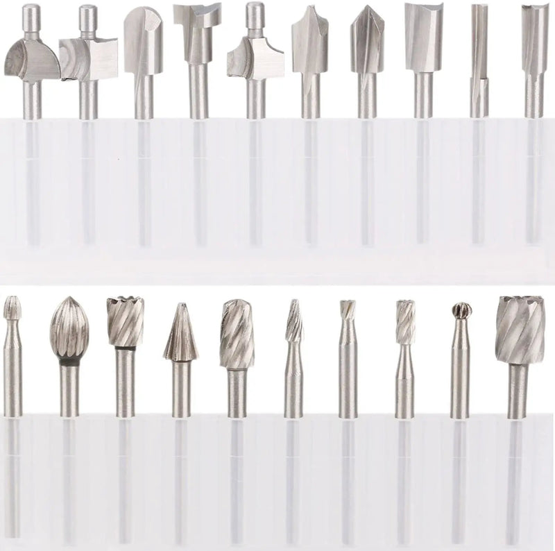 10pcs HSS Router Bits + 10pcs Rotary Bits by salelink.co.nz