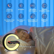 Smart Bedside Lamp with Wireless Charger Black by salelink.co.nz