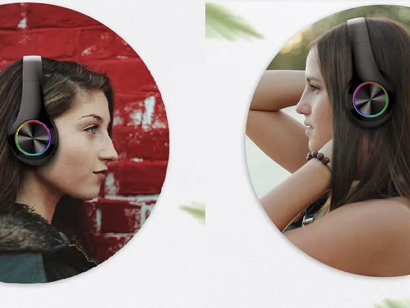 BLACK- Wireless bluetooth Headset Headphones Foldable Stereo Earphones LED Super by dealonline.co.nz