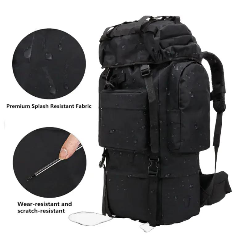 75L Hiking Tactical Backpack Large Survival Hunting Waterproof Backpack M... B by g8buynz
