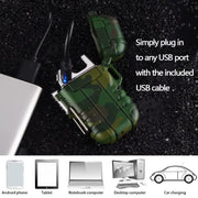 Dual Arc Lighter Double Arc Plasma USB Lighter Rechargeable Flameless Water... R by g8buynz
