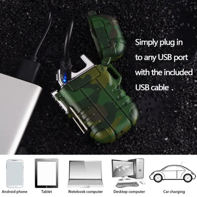 Dual Arc Lighter Double Arc Plasma USB Lighter Rechargeable Flameless Water... R by g8buynz