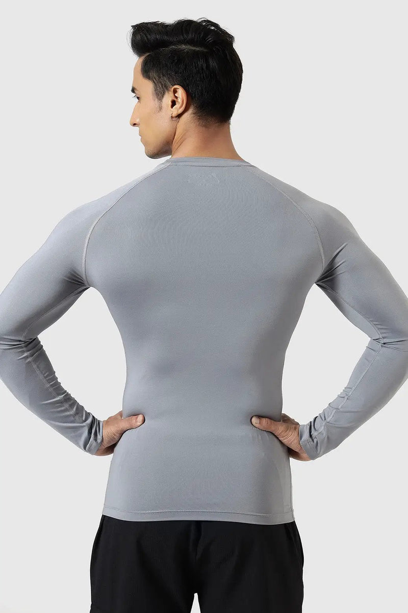 Compression Fullsleeves T-shirt Sea Grey by Fuaark Nz