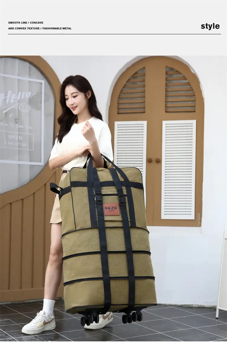 158L Expandable Luggage Bag – Foldable Rolling Travel Bag XCMF1183 by ECOTREK