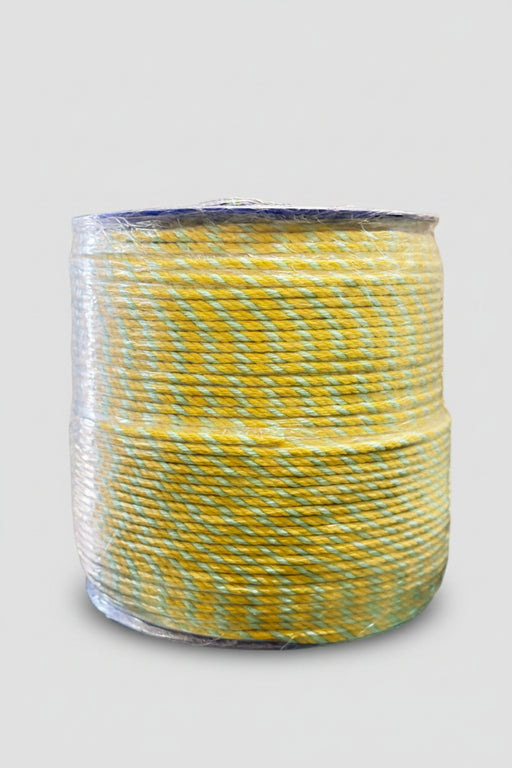 Aquatec Ropes 8MM x 500M Yellow Green Fleck Permit rope by Donaghys