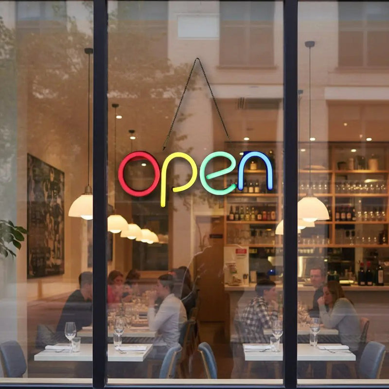 OPEN Neon Sign LED Tube Handmade Visual Artwork Bar Pub Club Wall Decor Light by dealonline.co.nz