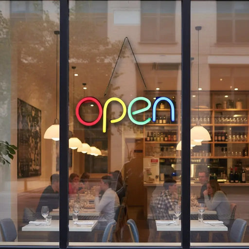 OPEN Neon Sign LED Tube Handmade Visual Artwork Bar Pub Club Wall Decor Light by dealonline.co.nz