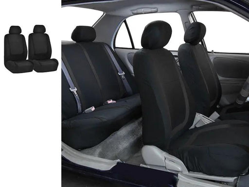 Auto Seat Covers Car Truck SUV Van - Universal Protectors Polyester BLACK by dealonline.co.nz