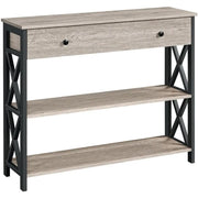 Vintage Wooden Console Table Hall Table Entryway Table by Yaheetech