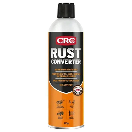 CRC Rust Treatment Wholesale CRC Rust Converter Aerosol 425g - Neutralises Rust (Pack of 6) CRC Rust Converter Aerosol 425g - Neutralises Rust - Wholesale | Action Outdoors