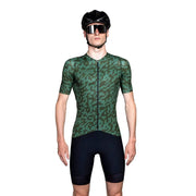 Euro Cycling NZ Clothing Bioracer Spitfire Jersey SS Olive Noise Bioracer Spitfire Short Sleeve Cycling Jersey Olive